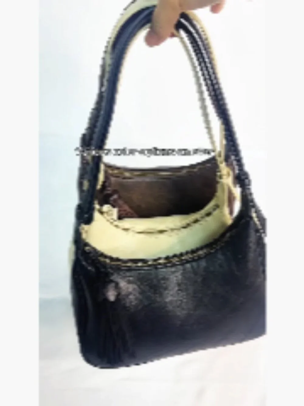 Retro Hobo Shoulder Bag Vegan Leather Floral Embossed Crossbody Purse Tassel